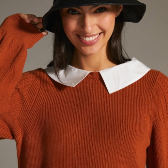 Anthropologie Maeve Textured Twofer Pullover Sweater - Picture 4 of 9